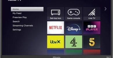 EMtronics EM32ROK Roku TV 32″ Inch HD Ready 720p Smart with Netflix, Disney+, BBC, Freeview Play, Dolby Audio, Mobile Control and 3 x HDMI, USB – Black (2024 Model) EMtronics EM32ROK Roku TV 32″ Inch HD Ready 720p Smart with Netflix, Disney+, BBC, Freeview Play, Dolby Audio, Mobile Control and 3 x HDMI, USB – Black (2024 Model)