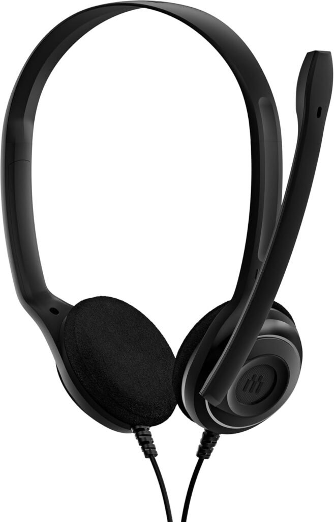 EPOS PC 8 USB On-Ear Stereo Headset With In-Line Volume, Mute Control, and Microphone – Noise-Cancellation – Audio – Compatible with Laptop, PC, Mac – Telephony Calls and E-Learning EPOS PC 8 USB On-Ear Stereo Headset With In-Line Volume, Mute Control, and Microphone – Noise-Cancellation – Audio – Compatible with Laptop, PC, Mac – Telephony Calls and E-Learning