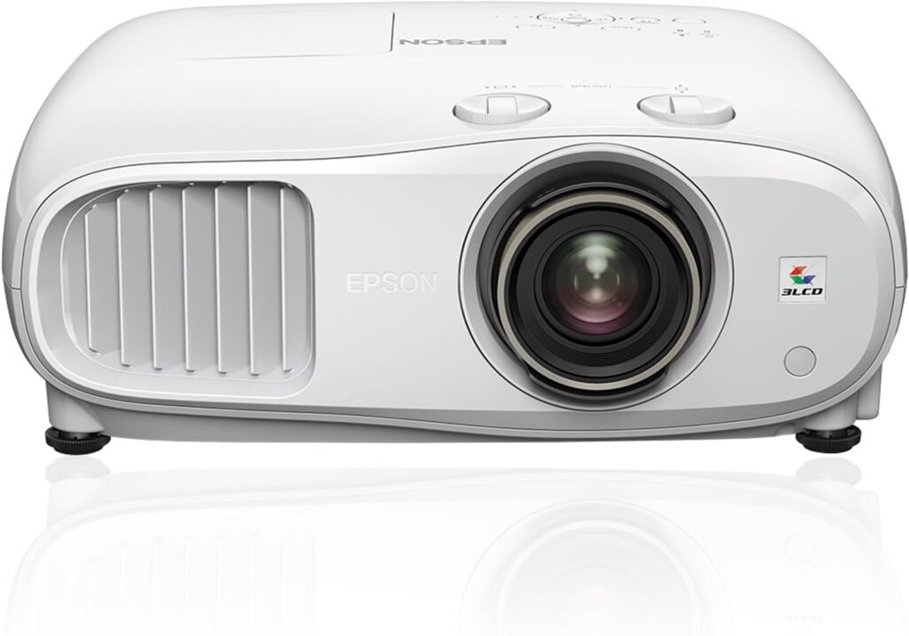 Epson EH-TW7100 3LCD, 4K PRO-UHD, 3000 Lumens, 500 Inch Display, Wide Lens Shift Range, Home Cinema, Streaming and Gaming Projector – White