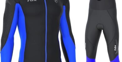 FDX Men’s Thermodream Cycling Suit with Gloves, Socks, Lightweight, Thermal, Windproof, Super Roubaix Cycle Clothing Set, Long Sleeve Jersey, 3D Padded Bib Tight for Bicycle Riding FDX Men’s Thermodream Cycling Suit with Gloves, Socks, Lightweight, Thermal, Windproof, Super Roubaix Cycle Clothing Set, Long Sleeve Jersey, 3D Padded Bib Tight for Bicycle Riding