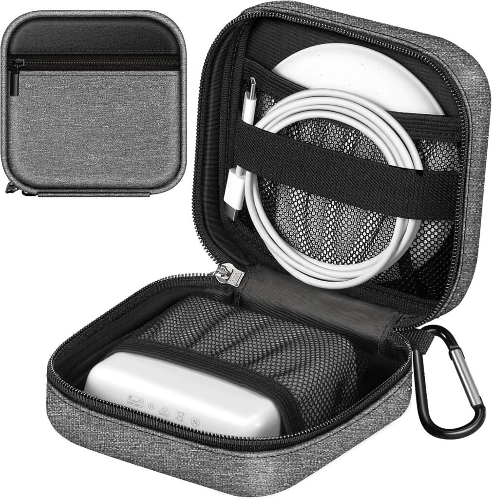 FINPAC Macbook Charger Organiser Case, Small Electronic Organiser Bag for MacBook Power Adapter, Portable Storage Travel Pouch for Laptop Accessories, Magic Mouse, USB Drives, GoPro, Gadget, Tech Gear