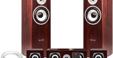 Fenton HF5W Walnut 5.0 Surround Sound System with AV550BT Amp, Bluetooth, USB/SD Media Player – Home Cinema Sound System for Movies, Home Theatre System Fenton HF5W Walnut 5.0 Surround Sound System with AV550BT Amp, Bluetooth, USB/SD Media Player – Home Cinema Sound System for Movies, Home Theatre System