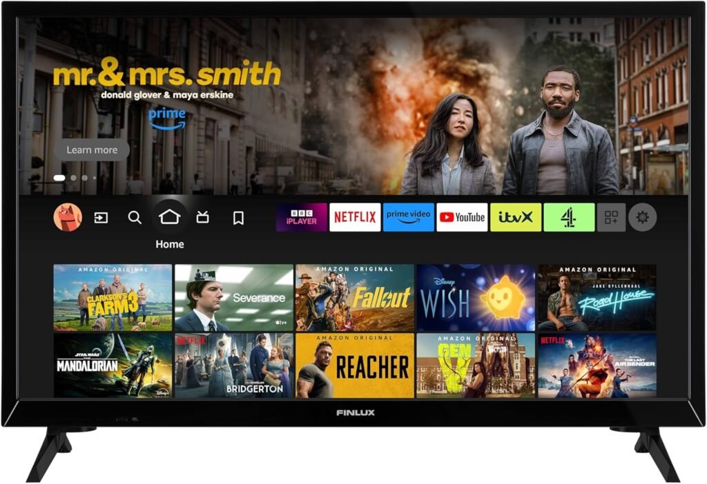 Finlux MH24F 24 inch HD Ready, Smart, Fire TV, Freeview Play, Netflix, YouTube, Prime Video, Disney+, Now TV, TNT Sports, Alexa, HDR10, Dolby Audio, DTS Virtual X, DTS HD