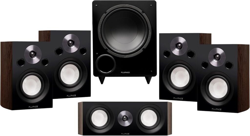 Fluance Reference Compact Surround Sound Home Theater 5.1 Channel Speaker System including 2-Way Bookshelf, Center Channel, Rear Surround Speakers and DB10 Subwoofer – Natural Walnut (X851WC) Fluance Reference Compact Surround Sound Home Theater 5.1 Channel Speaker System including 2-Way Bookshelf, Center Channel, Rear Surround Speakers and DB10 Subwoofer – Natural Walnut (X851WC)