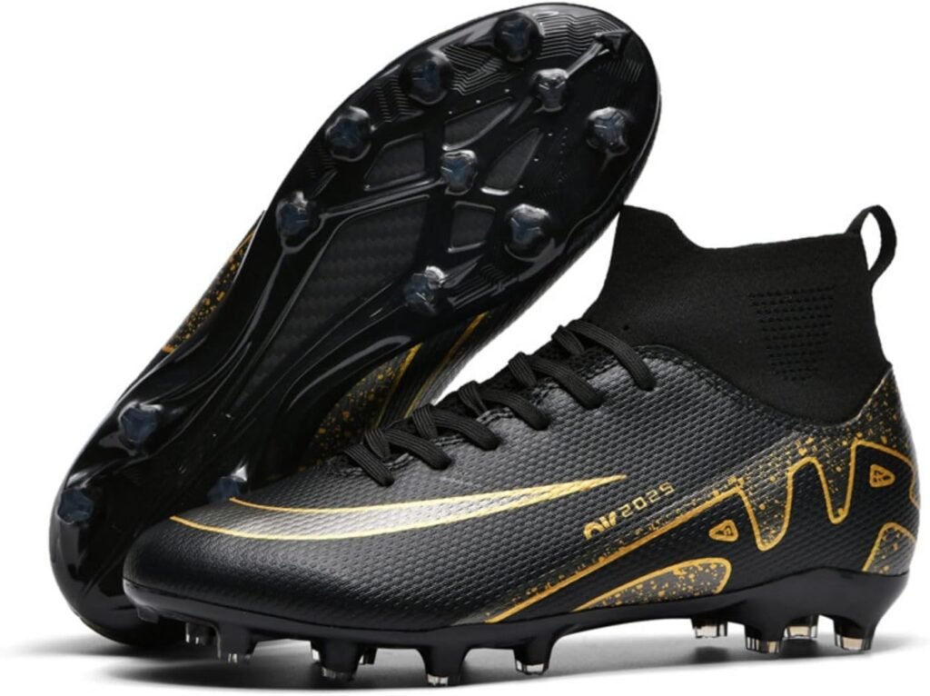 Football Boots Mens High Top Spike Football Boots Outdoor Football Training Teenagers Breathable Sneakers Kicking Athletic Training Shoes Sneakers Football Boots Mens High Top Spike Football Boots Outdoor Football Training Teenagers Breathable Sneakers Kicking Athletic Training Shoes Sneakers