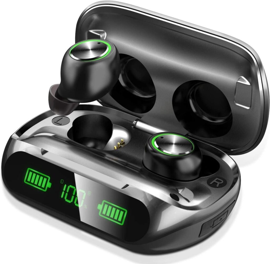 GNMN Wireless Earbuds Bluetooth Headphones,LED Power Display/50H Play Time/Button Control/IP7 Waterproof TWS Earphones in-Ear w/HD Mic Hi-Fi Stereo Sound Headsets for Sports GNMN Wireless Earbuds Bluetooth Headphones,LED Power Display/50H Play Time/Button Control/IP7 Waterproof TWS Earphones in-Ear w/HD Mic Hi-Fi Stereo Sound Headsets for Sports