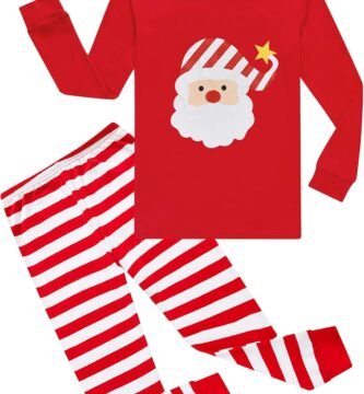 GRPSKCOS Girls Christmas Pajamas Toddler Kids Pjs Girls Boys Santa Claus Pajamas Winter Sleepwear Children Clothes 2-12 Years