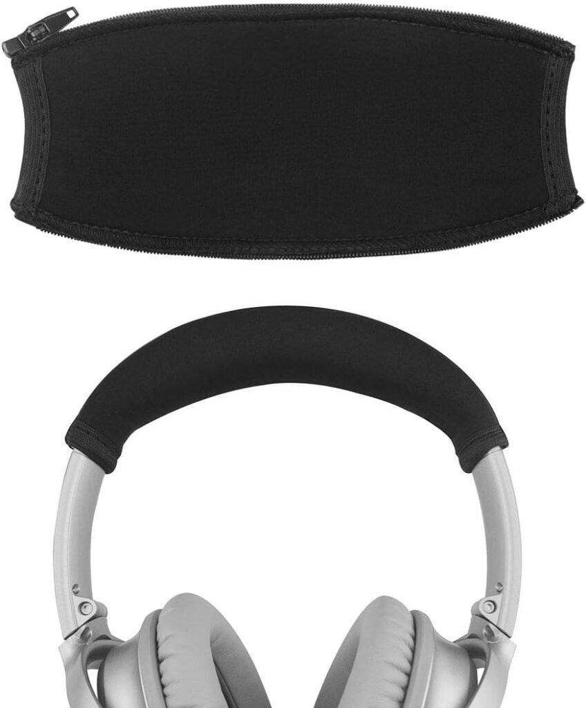 Geekria Headband Cover Compatible with Bose QuietComfort 35 Series 2 Gaming, QC35II, QC25 Headphones, Headband Cushion/Headband Protector/Easy DIY Installation No Tool Needed (Black)