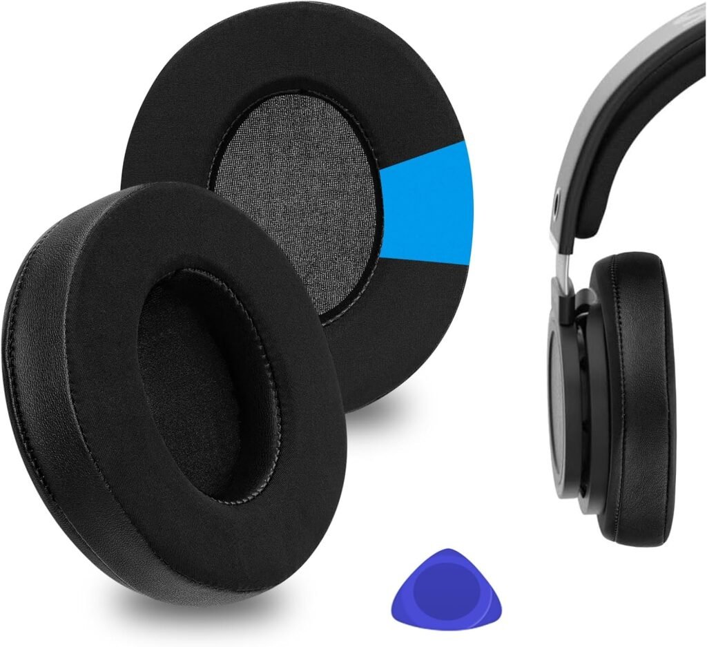 Geekria Sport Cooling-Gel Replacement Ear Pads for Philips SHP9500, SHP9500S, SHP9600 Headphones Ear Cushions, Headset Earpads, Ear Cups Cover Repair Parts (Black)