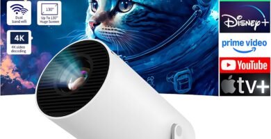 GoodSur Mini Projector with WIFI 6 and Bluetooth, 4K 1080P Support Portable Vision Beam Projector 180° Rotatable, Home And Outdoor Cinema, Auto Keystone, Compatible for TV, Laptop, PC, Smartphone GoodSur Mini Projector with WIFI 6 and Bluetooth, 4K 1080P Support Portable Vision Beam Projector 180° Rotatable, Home And Outdoor Cinema, Auto Keystone, Compatible for TV, Laptop, PC, Smartphone