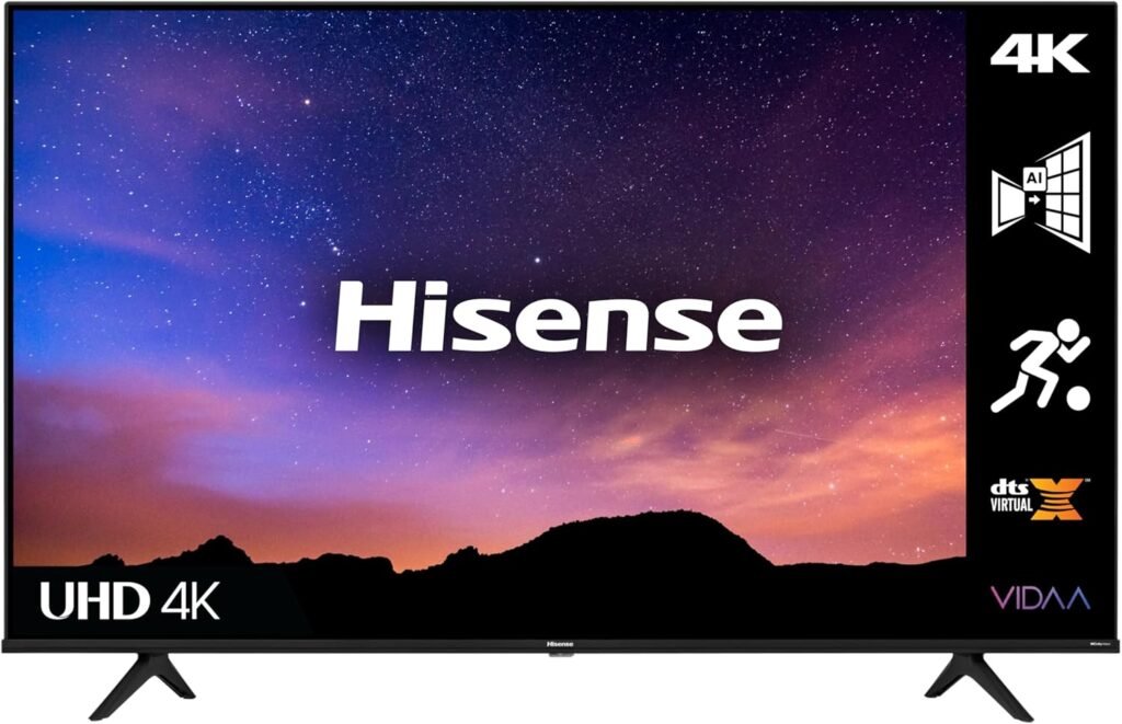 HISENSE 65A6GTUK (65 Inch) 4K UHD Smart TV, with Dolby Vision HDR, DTS Virtual X, Youtube, Netflix, Freeview Play and Alexa Built-in, Bluetooth and WiFi (2021 NEW), Operating System VIDAA