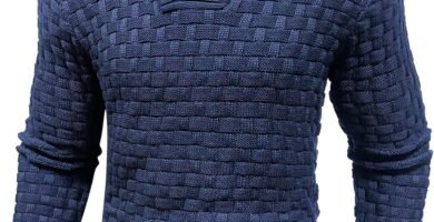 HYPESTFIT Mens Knitted Sweater Crew Neck Warm Long Sleeve Pullover Textured Ribbed Edge Top HYPESTFIT Mens Knitted Sweater Crew Neck Warm Long Sleeve Pullover Textured Ribbed Edge Top