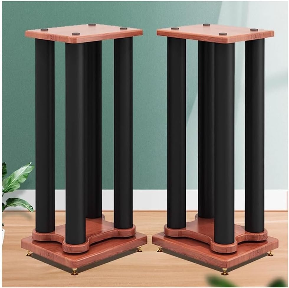 Heavy Duty Universal Floor Speaker Stands with Sand Filling Tuning Function Ideal for Home Theater Surround Sound System 1 Pair (25 * 30 * 80cm)