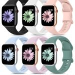 Higgs 6 Pack Sport Straps Compatible with Apple Watch Straps 10 42mm 38mm 40mm 41mm Women Men, Soft Silicone Strap Replacement Watchbands for iWatch Ultra Series 9 8 7 6 5 4 3 2 1 SE