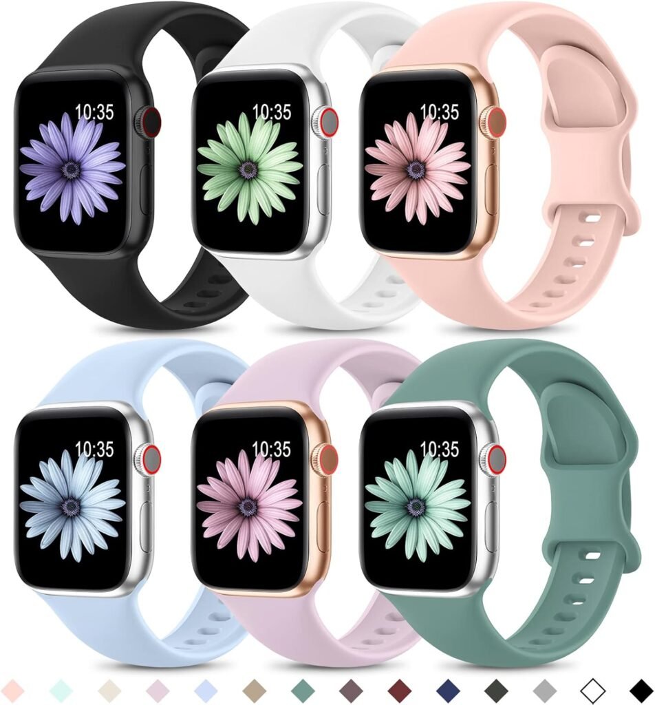 Higgs 6 Pack Sport Straps Compatible with Apple Watch Straps 10 42mm 38mm 40mm 41mm Women Men, Soft Silicone Strap Replacement Watchbands for iWatch Ultra Series 9 8 7 6 5 4 3 2 1 SE Higgs 6 Pack Sport Straps Compatible with Apple Watch Straps 10 42mm 38mm 40mm 41mm Women Men, Soft Silicone Strap Replacement Watchbands for iWatch Ultra Series 9 8 7 6 5 4 3 2 1 SE