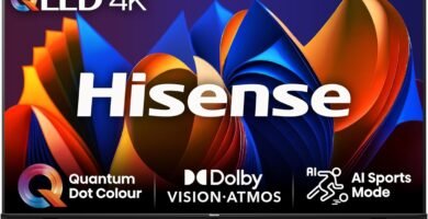 Hisense 43 Inch 4K QLED Smart TV 43E77NQTUK – Quantum Dot Colour, 4K AI Processor, Dolby Vision Atmos, Smooth Motion, Sports Mode, Vidaa OS with Freely, Youtube, Netflix and Disney+ (2024 Model) Hisense 43 Inch 4K QLED Smart TV 43E77NQTUK – Quantum Dot Colour, 4K AI Processor, Dolby Vision Atmos, Smooth Motion, Sports Mode, Vidaa OS with Freely, Youtube, Netflix and Disney+ (2024 Model)