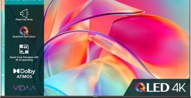 Hisense 55 Inch QLED Smart TV 55E7KQTUK – Quantum Dot Colour, 60Hz VRR, Dolby Vision, Bluetooth&HDMI, Share to TV, VIDAA Smart TV, and Youtube, Freeview Play, Netflix and Disney+ (2023 Model) Hisense 55 Inch QLED Smart TV 55E7KQTUK – Quantum Dot Colour, 60Hz VRR, Dolby Vision, Bluetooth&HDMI, Share to TV, VIDAA Smart TV, and Youtube, Freeview Play, Netflix and Disney+ (2023 Model)