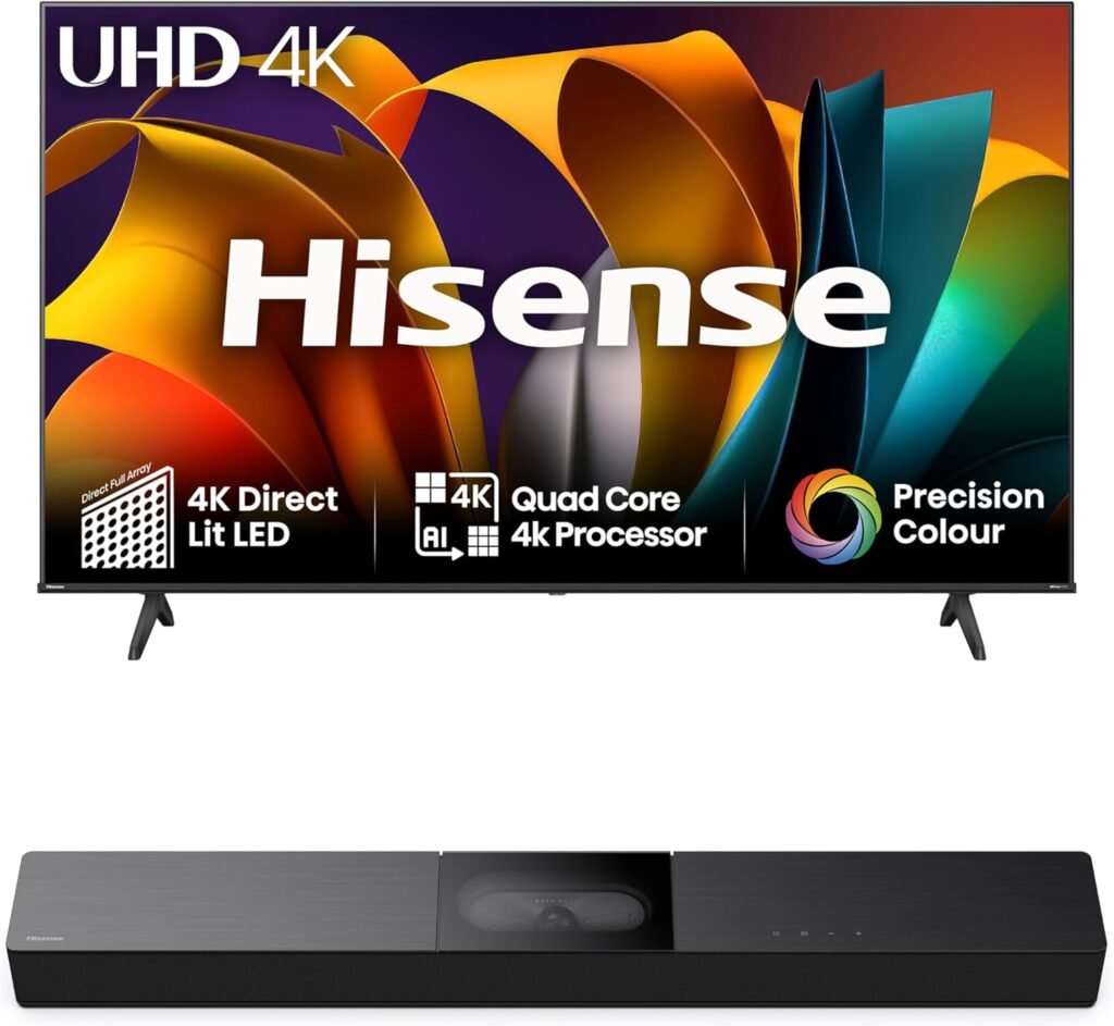 Hisense TV & Soundbar Bundle: 43A6NTUK TV with 4K Direct Lit, Quad Core 4K Processor Plus the HS2000 Soundbar with 240W Power,visulized built-in subwoofer- Perfect Match for Visual-Audio Experience Hisense TV & Soundbar Bundle: 43A6NTUK TV with 4K Direct Lit, Quad Core 4K Processor Plus the HS2000 Soundbar with 240W Power,visulized built-in subwoofer- Perfect Match for Visual-Audio Experience