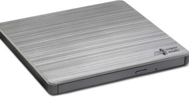 Hitachi-LG GP60 External DVD Drive, Slim Portable DVD Burner/Writer/Player for Laptop, Windows and Mac OS Compatible, USB 2.0, 8x Read/Write Speed – Silver