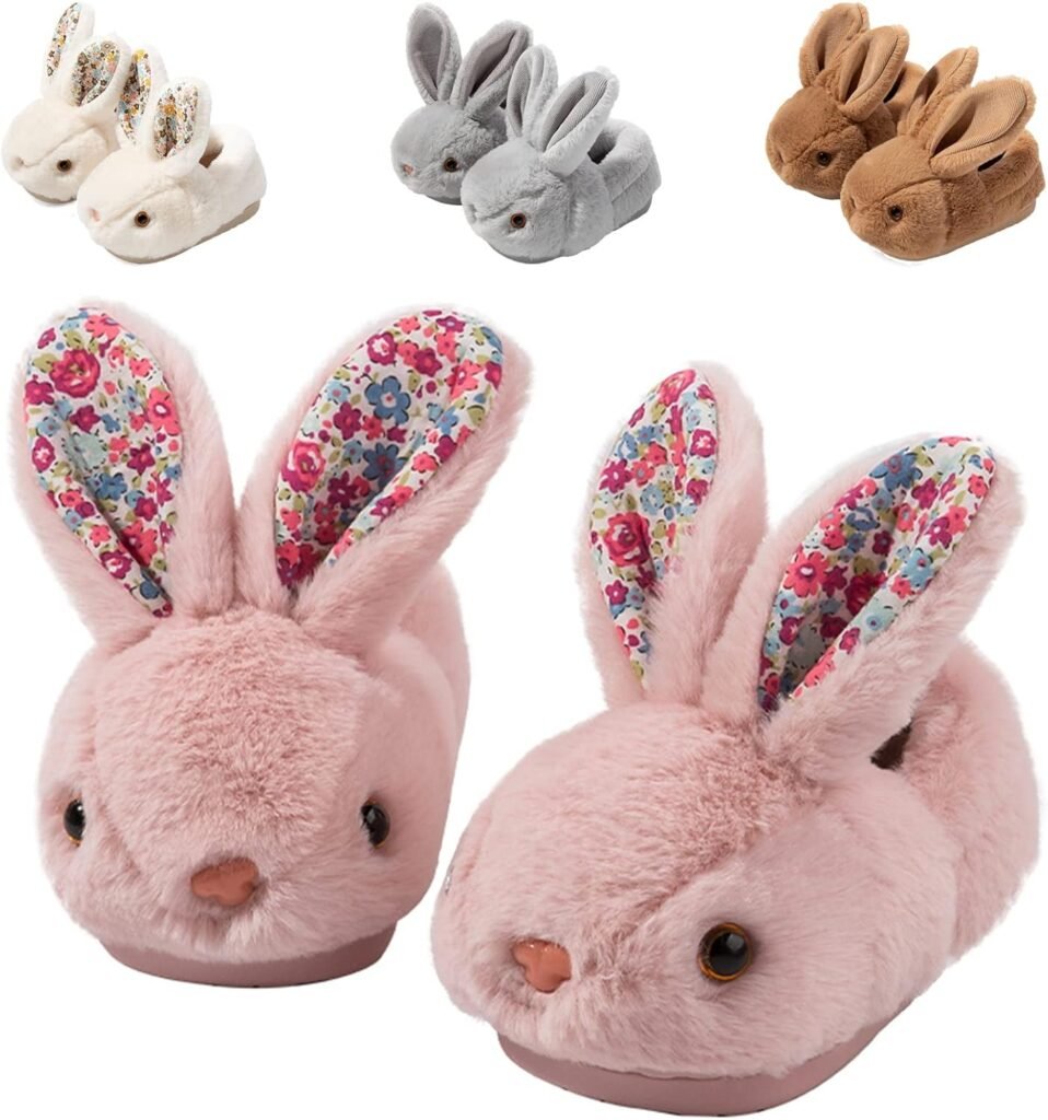 Hitopteu Kids Slippers Boys Girls Cute Bunny Slippers Winter Plush Warm House Shoes Soft Anti-Slip Novelty Rabbit Slippers for Toddler Hitopteu Kids Slippers Boys Girls Cute Bunny Slippers Winter Plush Warm House Shoes Soft Anti-Slip Novelty Rabbit Slippers for Toddler