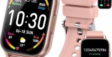 Hoxe Smart Watch for Men Women Answer/Make Calls, 1.85″ Inch HD Touch Screen Fitness Watch with Heart Rate Sleep Monitor, 100+ Sports Modes, Step Counter, IP68 Waterproof, Compatible with Android IOS Hoxe Smart Watch for Men Women Answer/Make Calls, 1.85″ Inch HD Touch Screen Fitness Watch with Heart Rate Sleep Monitor, 100+ Sports Modes, Step Counter, IP68 Waterproof, Compatible with Android IOS