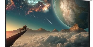 INMOZATA Pull Down Projector Screen, 92in Wall & Ceiling Mounted HD Projection Screen with 4:3 Ratio Matte White Screen for Home School Cinema Theater Outdoor Indoor Public Display (Size:181x136cm) INMOZATA Pull Down Projector Screen, 92in Wall & Ceiling Mounted HD Projection Screen with 4:3 Ratio Matte White Screen for Home School Cinema Theater Outdoor Indoor Public Display (Size:181x136cm)