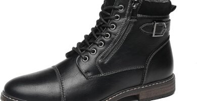 IVACHY Mens Smart Business Work Office Ankle Boots Zip Lace-up Dress Shoes