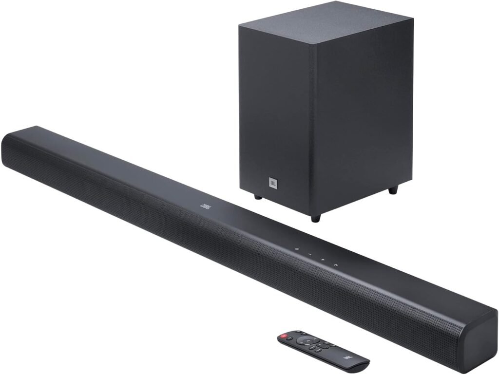 JBL Cinema SB 550 3.1 Channel Soundbar with Wireless Subwoofer and Dolby Audio, 250 W, HDMI ARC and Wireless Bluetooth Streaming, Black JBL Cinema SB 550 3.1 Channel Soundbar with Wireless Subwoofer and Dolby Audio, 250 W, HDMI ARC and Wireless Bluetooth Streaming, Black