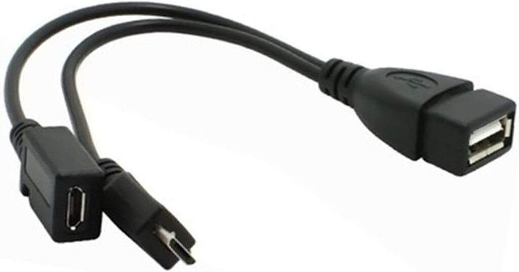 JTMM Micro USB Host OTG Cable with Micro USB Power for Fire Stick, Samsung Galaxy, Amazon Fire TV, LG, Kindle Fire TV, Nexus 4 Nexus 7 Android Phone Tablet-2-in-1 Micro USB to USB Adapter JTMM Micro USB Host OTG Cable with Micro USB Power for Fire Stick, Samsung Galaxy, Amazon Fire TV, LG, Kindle Fire TV, Nexus 4 Nexus 7 Android Phone Tablet-2-in-1 Micro USB to USB Adapter
