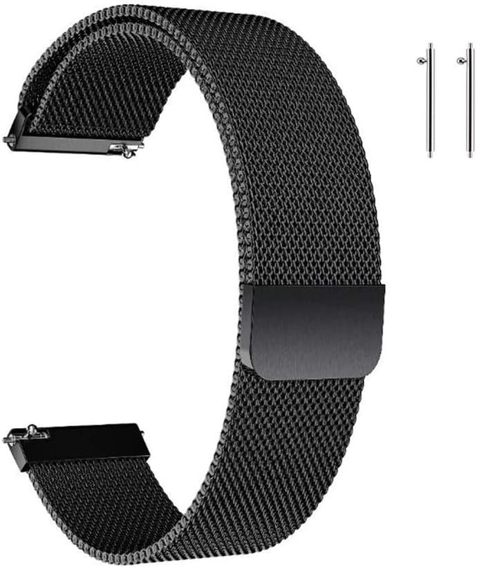 JUHONNZ Quick Release Watch Strap, Mesh Woven Metal Watch Band with Magnetic Clasp for Men and Women, Universal Strap for Smart Watches and Seiko Watches
