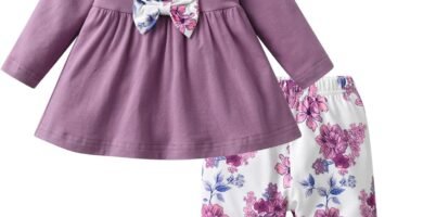 Joureker Infant Baby Girl Clothes Long Sleeve Ruffle Tops and Floral Printed Pants Toddler Baby Girl Outfits Sets Joureker Infant Baby Girl Clothes Long Sleeve Ruffle Tops and Floral Printed Pants Toddler Baby Girl Outfits Sets