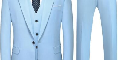 KUDMOL Mens 3 Pieces Suit Business One Button Tuxedo Suit for Men Tuxedo Classic Blazer Waistcoat Trousers Set KUDMOL Mens 3 Pieces Suit Business One Button Tuxedo Suit for Men Tuxedo Classic Blazer Waistcoat Trousers Set