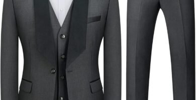 KUDMOL Mens Suit 3 Piece Tuxedo One Button Blazer Vest Trousers Sets for Wedding Party Prom KUDMOL Mens Suit 3 Piece Tuxedo One Button Blazer Vest Trousers Sets for Wedding Party Prom
