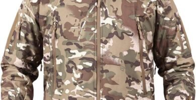 Ketamyy Mens Camo Tactical Coat Hooded Autumn Winter Outdoor Army Military Softshell Fleece Lined Waterproof Windproof Warm Hunting Hiking Jacket