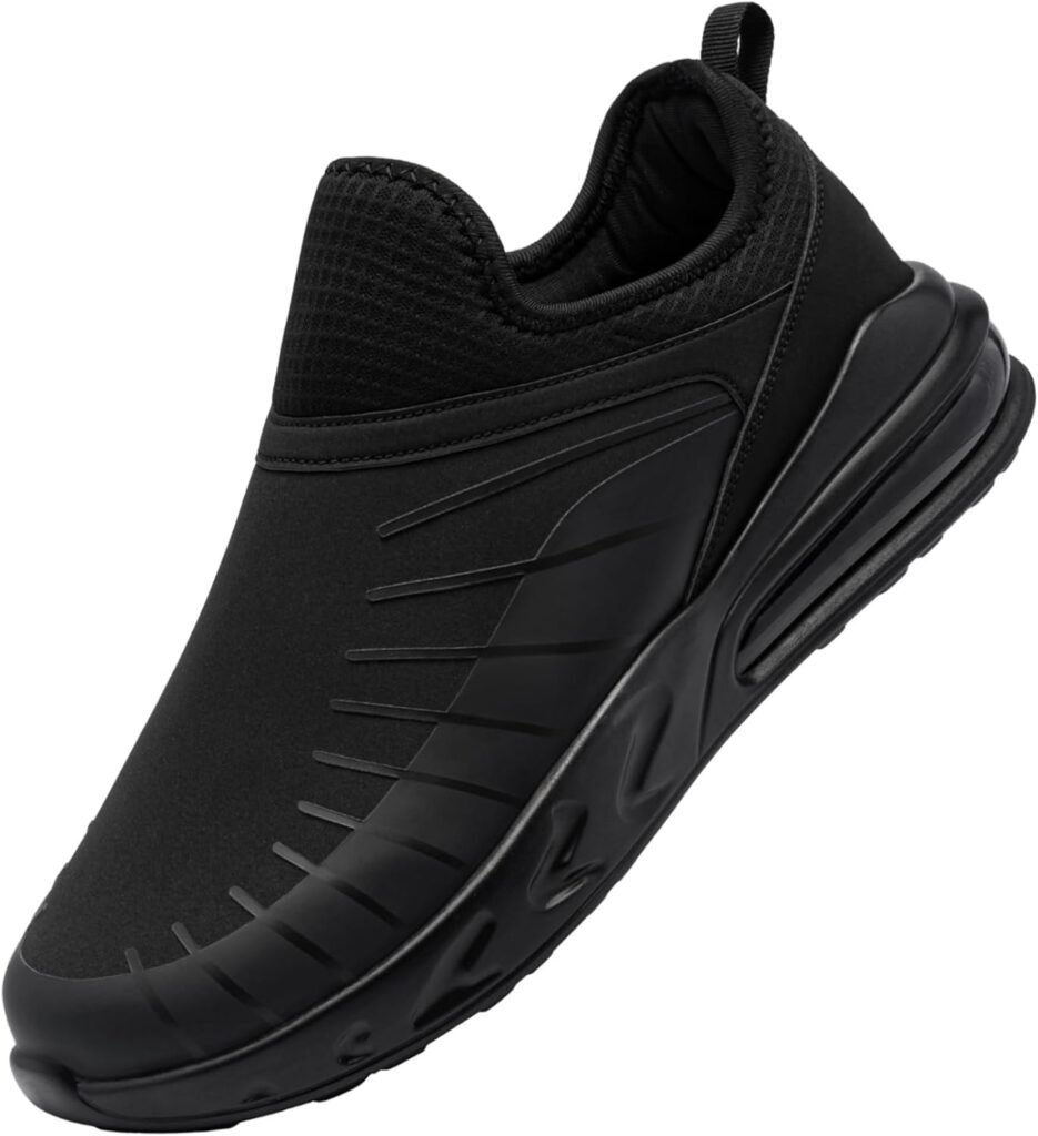 LARNMERN Slip on Men Shoes Women Non Slip Waterproof Work Shoes Chef Kitchen Nurse Shoes Food Service Shoes Air Cushion Walking Trainers