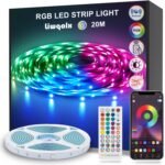 LED Strip Lights 20m, RGB Bluetooth Ultra-Long LED Light with Remote, Music Sync, Smart App Control, Colorful LED Lights Strip for Bedroom, Home, Party, Bar