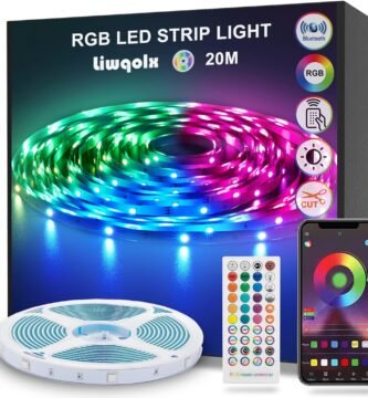 LED Strip Lights 20m, RGB Bluetooth Ultra-Long LED Light with Remote, Music Sync, Smart App Control, Colorful LED Lights Strip for Bedroom, Home, Party, Bar