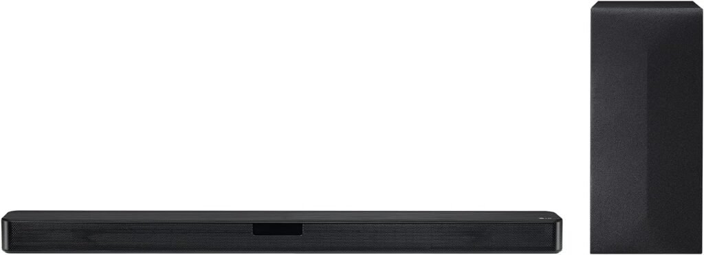 LG Electronics Soundbar SN4 2.1 ch 300W High Res Audio Sound Bar with Bluetooth, HDMI and Optical Connectivity, Black