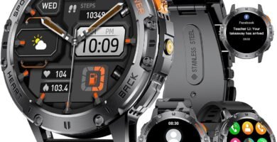 LIGE Military Smart Watch for Men with Bluetooth Call,1.43″ AMOLED with LED Flashlight/530mAh,100+ Sports Mode Tactical Fitness Tracker/Heart Rate Sleep Health Monitor/IP68 Waterproof for Android iOS LIGE Military Smart Watch for Men with Bluetooth Call,1.43″ AMOLED with LED Flashlight/530mAh,100+ Sports Mode Tactical Fitness Tracker/Heart Rate Sleep Health Monitor/IP68 Waterproof for Android iOS