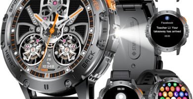 LIGE Military Smart Watch for Men with Flashlight,530mAH Outdoor Sport Fitness Tracker Watch,1.43″ HD Smartwatch for Android iOS with Heart Rate Blood Pressure Monitor Black 3 Straps LIGE Military Smart Watch for Men with Flashlight,530mAH Outdoor Sport Fitness Tracker Watch,1.43″ HD Smartwatch for Android iOS with Heart Rate Blood Pressure Monitor Black 3 Straps