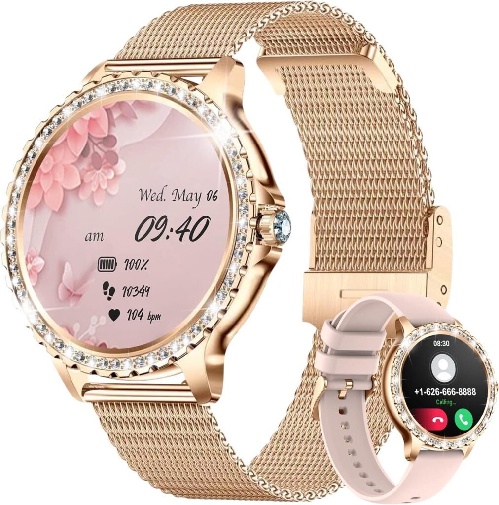 LIGE Smart Watch for Women, Bluetooth Call 1.32″ Ladies Fitness Watch with Blood Pressure/Oxygen/Heart Rate Monitor Pedometer, IP67 Waterproof Sports Smartwatch Compatible for Android iOS Phones