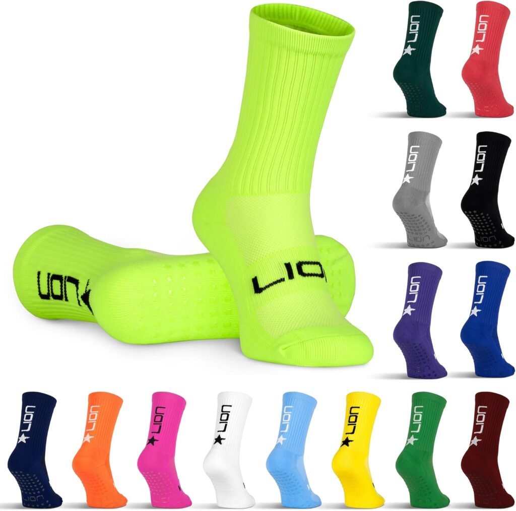 LION SPORTSWEAR Football Grip Socks For Men/Women/Kids – Variety Of Colours To Match Your Team Kit & Sleeve Socks LION SPORTSWEAR Football Grip Socks For Men/Women/Kids – Variety Of Colours To Match Your Team Kit & Sleeve Socks