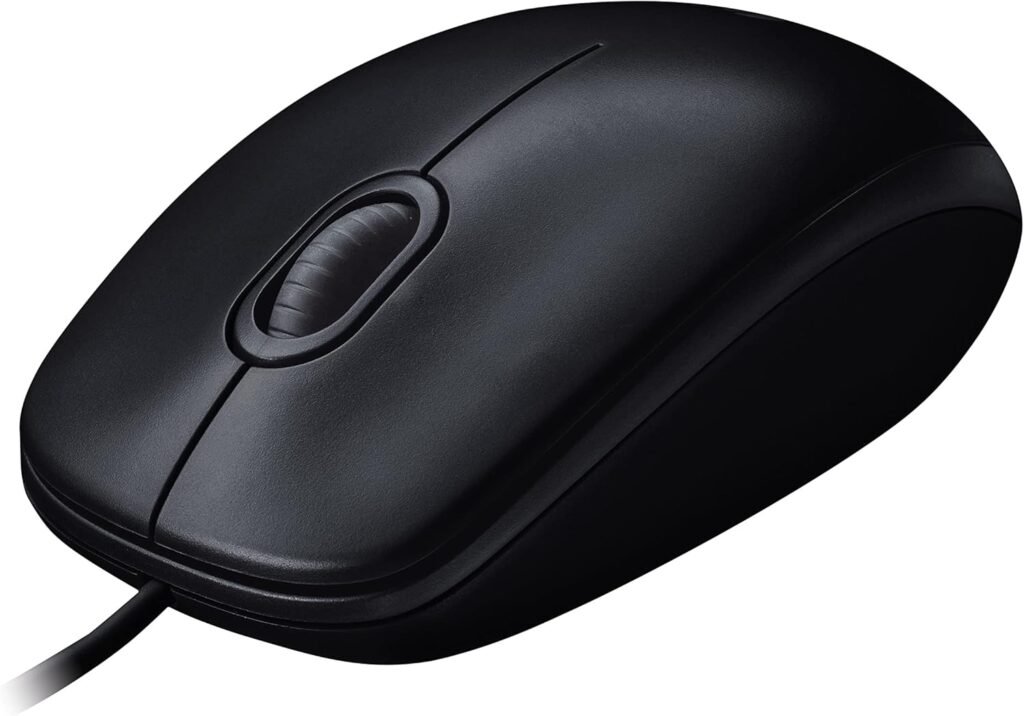 Logitech M90 Wired USB Mouse, 1000 DPI Optical Tracking, Ambidextrous PC / Mac / Laptop – Black, One size, (910-001793)