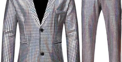 LucMatton Men’s Metallic Sequin Suits 2 Piece Disco Sets, Shiny Jacket and Pants for Formal Events, Regular Fit, Long Sleeve, Dry Clean Only, UK Size, Suit LucMatton Men’s Metallic Sequin Suits 2 Piece Disco Sets, Shiny Jacket and Pants for Formal Events, Regular Fit, Long Sleeve, Dry Clean Only, UK Size, Suit