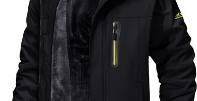 MAGCOMSEN Men’s Waterproof Skiing Jacket Windproof Outdoor Mountain Parka Fleece Jackets With Hood