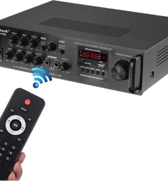 Mavdecll 5-Channel Home Amplifier, HiFi Surround Sound System with Bluetooth, Home Cinema System with LCD Display and Remote Control, for Boat, Theater, Car Speakers Mavdecll 5-Channel Home Amplifier, HiFi Surround Sound System with Bluetooth, Home Cinema System with LCD Display and Remote Control, for Boat, Theater, Car Speakers