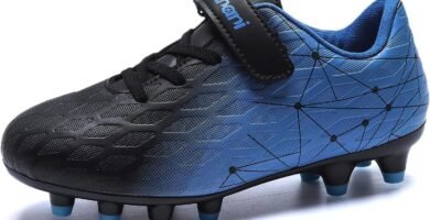 Maxome Kids Football Boots, FG/AG Boys Girls Athletic Soccer Cleats Shoes for Training, Practice, Running with Velcro