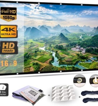 Mebios 120 Inch Projection Screen, Portable HD 4K Screen for School Home Theatre Cinema, Matte White Widescreen, Wall Mount, 271cm(W) X 155cm(H), Canvas, 160deg Viewing Angle Mebios 120 Inch Projection Screen, Portable HD 4K Screen for School Home Theatre Cinema, Matte White Widescreen, Wall Mount, 271cm(W) X 155cm(H), Canvas, 160deg Viewing Angle