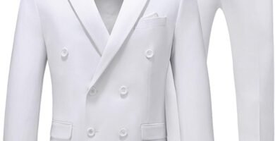 Men’s 2 Piece Double Breasted Tuxedo Suit Slim Fit Formal Business Suits Casual Pants Set Men’s 2 Piece Double Breasted Tuxedo Suit Slim Fit Formal Business Suits Casual Pants Set