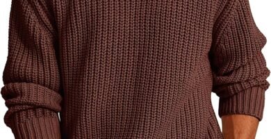 Mens Crewneck Long Sleeve Sweatshirts Loose Fit Knit Fall Outfits Western Retro Trendy Solid Country Tops Ladies College Sweatshirts University Workout Cool Cartoon Men’s Cute